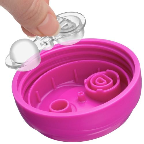 치코 Chicco Glow In The Dark Insulated Rim Spout Trainer Spill Free Baby Sippy Cup 9oz, Pink, 12m+ (1pk)