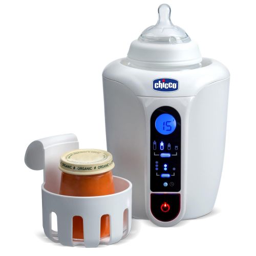 치코 Chicco Digital Bottle & Baby Food Jar Warmer with LCD Display, Digital Countdown and Ready Alert, Fits Most Bottles and Baby Food Jars, White