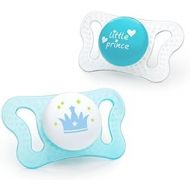 Chicco PhysioForma mi-cro Newborn Pacifier for Babies 0-2m, Teal, Orthodontic Nipple, BPA-Free, 2-Count in Sterilizing Case