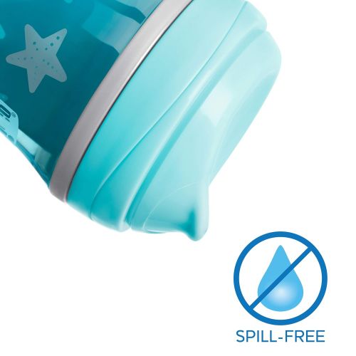 치코 Chicco Insulated Rim Spout Trainer Spill Free Baby Sippy Cup 9oz Blue/Teal 12m+ (2pk)