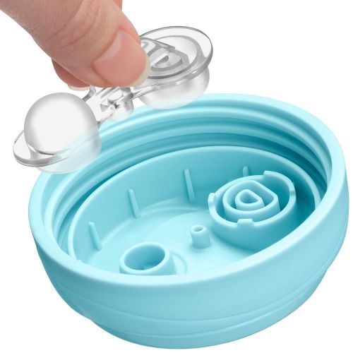 치코 Chicco Insulated Rim Spout Trainer Spill Free Baby Sippy Cup 9oz Blue/Teal 12m+ (2pk)