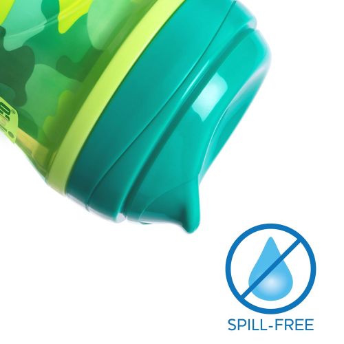 치코 Chicco Insulated Rim Spout Trainer Spill Free Baby Sippy Cup 9oz Teal/Green 12m+ (2pk)