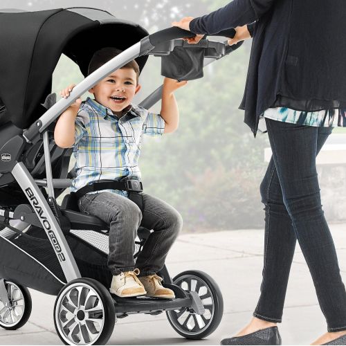 치코 Chicco Bravo For2 Standing/Sitting Double Stroller, Iron