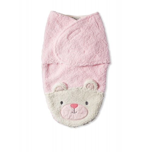  Chick Pea Newborn Boys Bear Sherpa Swaddle (Pink, 0/3M)