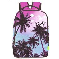 Chiclinco 3D Palm Tree Backpack Slim Back to School Beach Backpacks Travel Laptop Rucksack Daypack (Gradient)