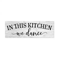 Chico Creek Signs In this Kitchen, we dance Farmhouse Rustic Looking Home Decor Wood Sign Gift 8x24 Wood Sign B3 08240062019