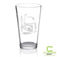 /Chicos8bitDesigns Star Wars - Boba Fett - Etched Pint Glass