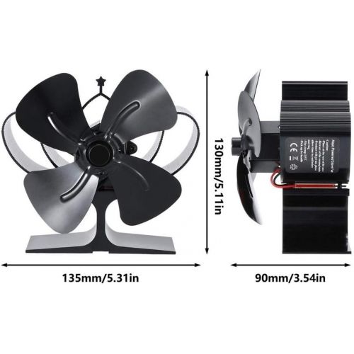  [아마존베스트]chifans 4 Blade Stove Fan Fireplace Fan Eco Friendly Heat Powered for Wood Stoves Fireplace Stoves Powerless Stove Fan