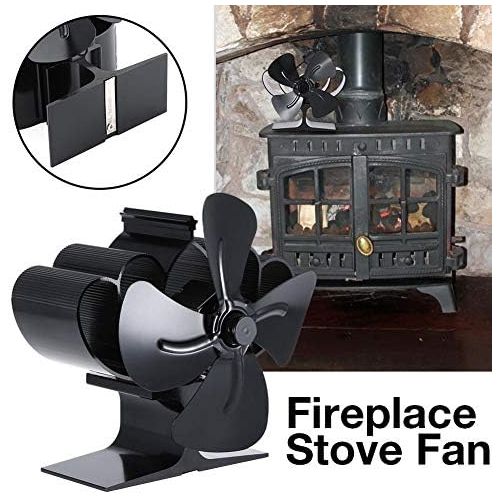  [아마존베스트]chifans 4 Blade Stove Fan Fireplace Fan Eco Friendly Heat Powered for Wood Stoves Fireplace Stoves Powerless Stove Fan