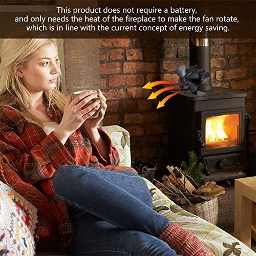  [아마존베스트]chifans 4 Blade Stove Fan Fireplace Fan Eco Friendly Heat Powered for Wood Stoves Fireplace Stoves Powerless Stove Fan