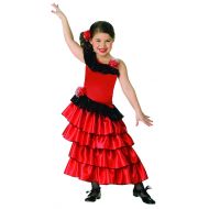 Child's Childs Red and Black Spanish Princess Costume, Medium