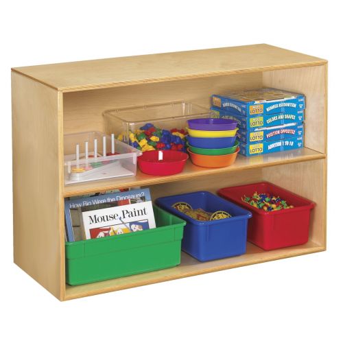  Child Craft Childcraft 1335360 Storage Unit, Birch Veneer Panel, 4-Coat UV Acrylic, 2-Shelves, 35-34 x 14-34 x 24, Natural Wood Tone