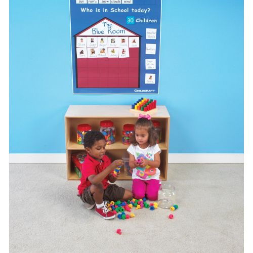  Child Craft Childcraft 1335360 Storage Unit, Birch Veneer Panel, 4-Coat UV Acrylic, 2-Shelves, 35-34 x 14-34 x 24, Natural Wood Tone
