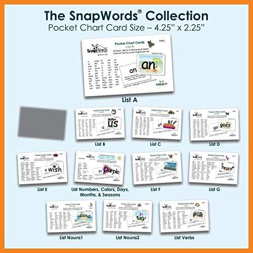  [아마존베스트]Child1stPublications SnapWords List A Pocket Chart Cards - Sight Words