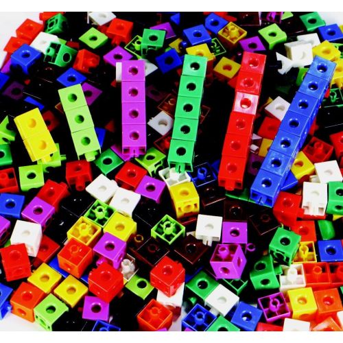  Childcraft Linking Cube Set, 3/4 Inches, Assorted Colors, Set of 100 - 264681