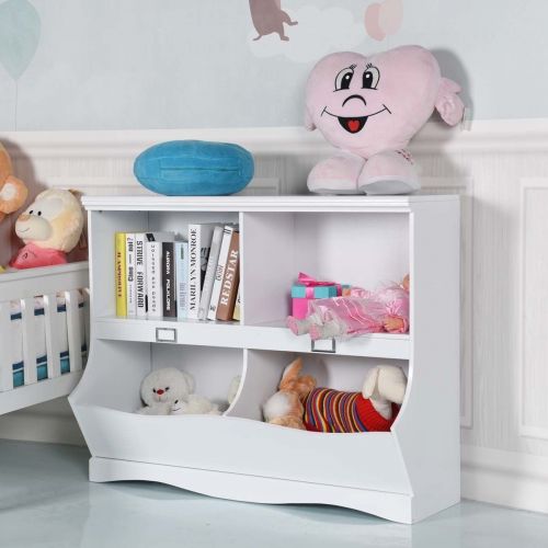  Children Bookcase Kids Bookshelf Storage Unit Baby Toy Organizer Shelf White