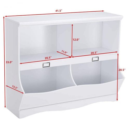  Children Bookcase Kids Bookshelf Storage Unit Baby Toy Organizer Shelf White