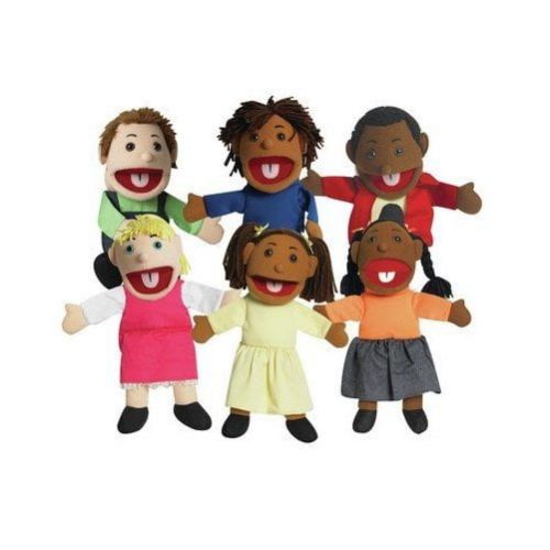  Childrens Factory Ethnic Children Puppets - Set of 6