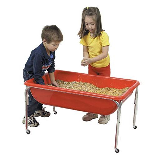  [아마존베스트]Children's Childrens Factory Large Sensory Table for Kids in Red (36 x 24 x 18 in)