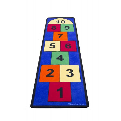  Childrens Factory Learning Carpets Jumbo Large Hopscotch Rug, Indoor/Outdoor Play Equipment, 118x31 Carpet for Kids, Classroom Furniture for Daycare/Preschool/Playroom