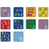 Learning Carpets - CPR735 Let’s Learn How to Count Seating Squares, 14” by 14” Each (Set of 10)  Fun, Colorful Graphics  Learn to Count from 1-10, Teaches Number Association  Du