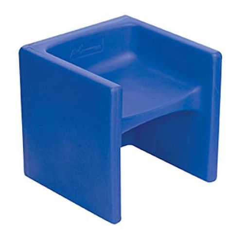  Childrens Factory-CF910-009 Cube Chair for Kids, Flexible Seating Classroom Furniture for Daycare/Playroom/Homeschool, Indoor/Outdoor Toddler Chair, Blue, Set of 1