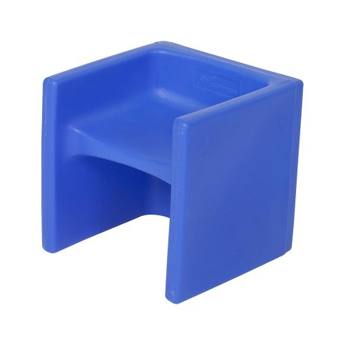 Childrens Factory-CF910-009 Cube Chair for Kids, Flexible Seating Classroom Furniture for Daycare/Playroom/Homeschool, Indoor/Outdoor Toddler Chair, Blue, Set of 1