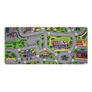 Learning Carpets City Life Play Carpet, 79x36 Rect. Kids Playroom Road Rug, Classroom Furniture, Toddler Playmat Rug for Daycare/Homeschool, Multi Color (LC206)