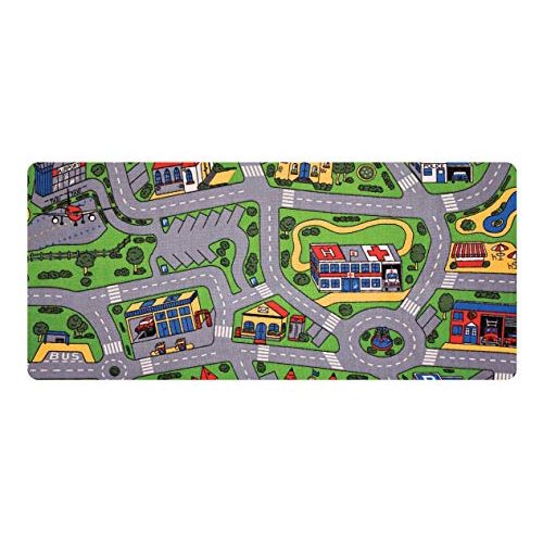  Learning Carpets City Life Play Carpet, 79x36 Rect. Kids Playroom Road Rug, Classroom Furniture, Toddler Playmat Rug for Daycare/Homeschool, Multi Color (LC206)