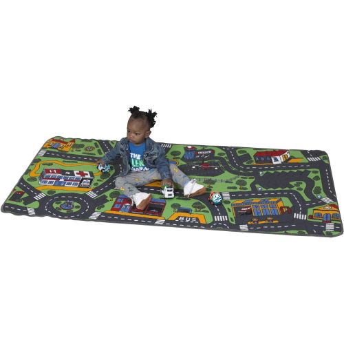  Learning Carpets City Life Play Carpet, 79x36 Rect. Kids Playroom Road Rug, Classroom Furniture, Toddler Playmat Rug for Daycare/Homeschool, Multi Color (LC206)