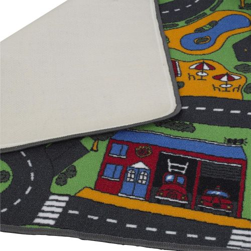  Learning Carpets City Life Play Carpet, 79x36 Rect. Kids Playroom Road Rug, Classroom Furniture, Toddler Playmat Rug for Daycare/Homeschool, Multi Color (LC206)