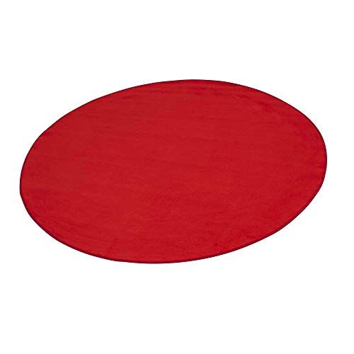  Learning Carpets Red Solid - Round Small, 66 Round Diameter, Model:CPR477R