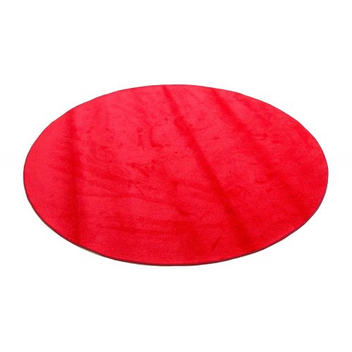  Learning Carpets Red Solid - Round Small, 66 Round Diameter, Model:CPR477R