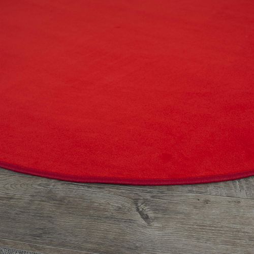  Learning Carpets Red Solid - Round Small, 66 Round Diameter, Model:CPR477R