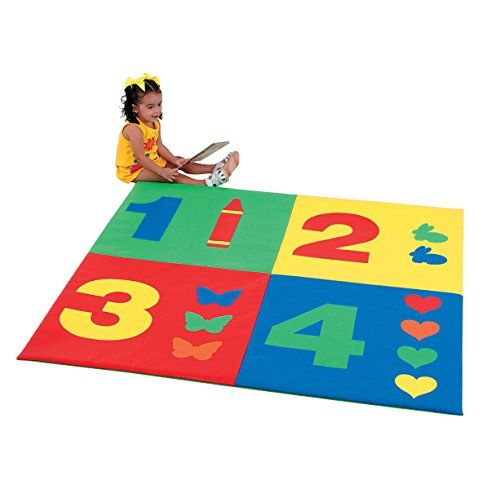  Visit the Childrens Factory Store 1-2-3-4 Mat, Multi