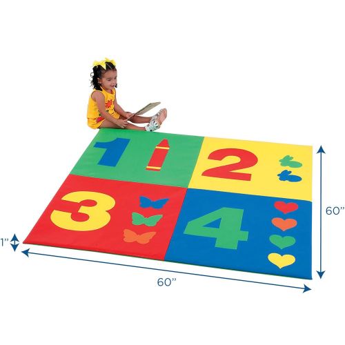  Visit the Childrens Factory Store 1-2-3-4 Mat, Multi