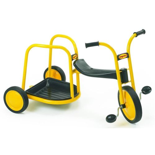  [아마존베스트]Angeles MyRider Chariot Bike, Yellow  Perfect for Two Riders Ages 3+  Encourages Active Play, Social Interaction  Supports Up to 140lbs.  Durable Tricycle Design with Built-In