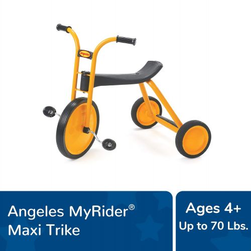  Childrens Factory Angeles MyRider Maxi 3 Wheel Trike, Yellow, AFB3630, Toddler Girls and Boys Tricycle, Kids Outdoor Playground Riding Activity for Daycare or Preschool