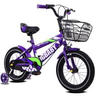 Childrens bicycle ZHIRONG Boys Bicycle and Girls Bike with Training Wheel 12 Inches, 14 Inches, 16 Inches Childrens Gifts Metal Toys