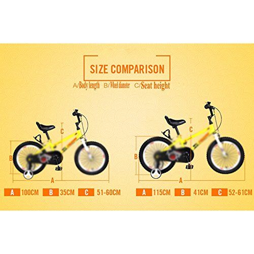  Childrens bicycle ZHIRONG Boys Bicycle and Girls Bike with Training Wheel 14 Inches, 16 Inches Outdoor Outing