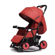 Childrens trolley Baby Stroller Lightweight Foldable 0/1-3 Years Old Simple Portable Child Trolley Variable Rocking Chair (Color : Red)