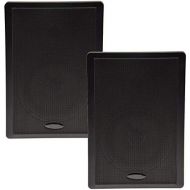 ChiliTec Flat Panel Speakers 2 Way 40 Watt Pack of 2 Wall Speakers 37 mm Flat Black