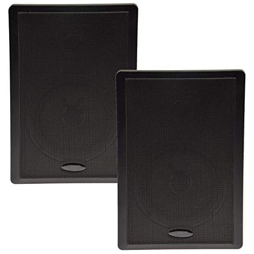  ChiliTec Flat Panel Speakers 2 Way 40 Watt Pack of 2 Wall Speakers 37 mm Flat Black