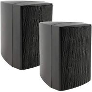 ChiliTec 2 Way Speakers Black Pair Wall Speakers for HiFi Stereo Home Cinema 40 Watt 8 Ohm