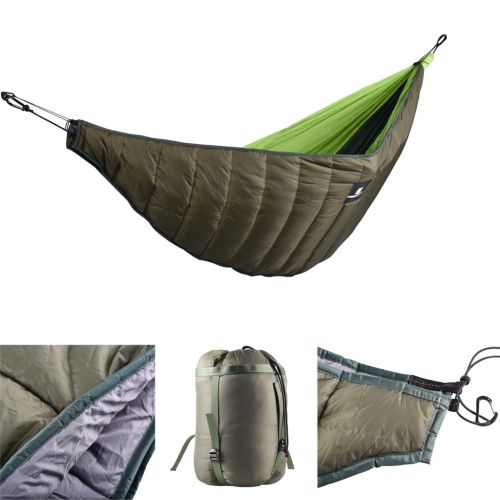  Chill MagiDeal Outdoor Full Length Hammock Underquilt Ultralight Winter Under Quilt Blanket - Army Green