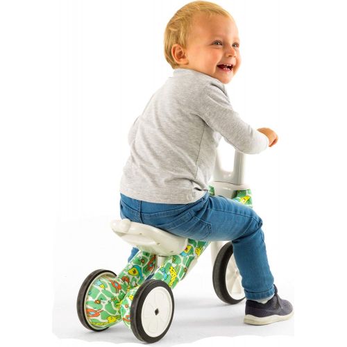  Chillafish Bunzi FAD 2-in-1 Toddler Balance Bike and Tricycle, Ages 1 to 3 Years Old, Adjustable Lightweight First Gradual Balance Bike with Silent Non-Marking Wheels, Giraffiti