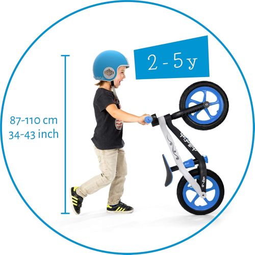  Chillafish BMXie-RS: BMX Balance Bike with Airless RubberSkin Tires, Blue (Motion of The Ocean)