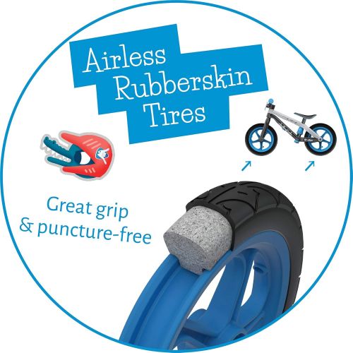  Chillafish BMXie-RS: BMX Balance Bike with Airless RubberSkin Tires, Blue (Motion of The Ocean)