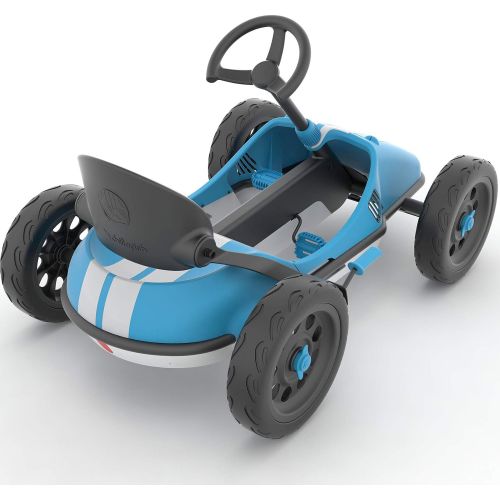  Chillafish Monzi RS Kids Foldable Pedal Go-Kart, with Airless RuberSkin Tires, Blue