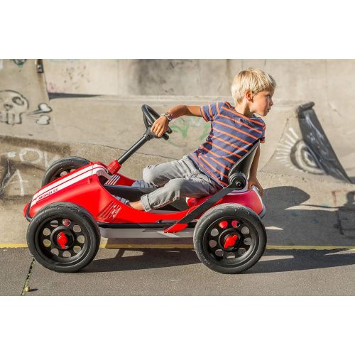  Chillafish Monzi RS Kids Foldable Pedal Go-Kart, with Airless RuberSkin Tires, Blue